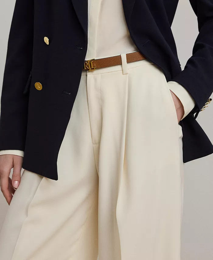 Alfani Lauren Ralph Lauren Women's Double-Faced Georgette Wide-Leg Pants Women's Fashion Shoes & Accessories