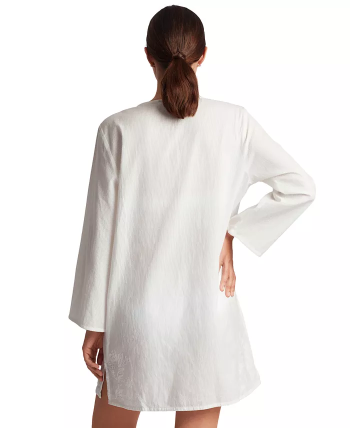 Alfani Lauren Ralph Lauren Women's Embroidered Tunic Cover-Up Women's Fashion Shoes & Accessories