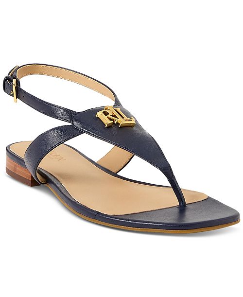 alfani Lauren Ralph Lauren Women's Everly Thong Flat Sandals Women's Fashion Shoes & Accessories