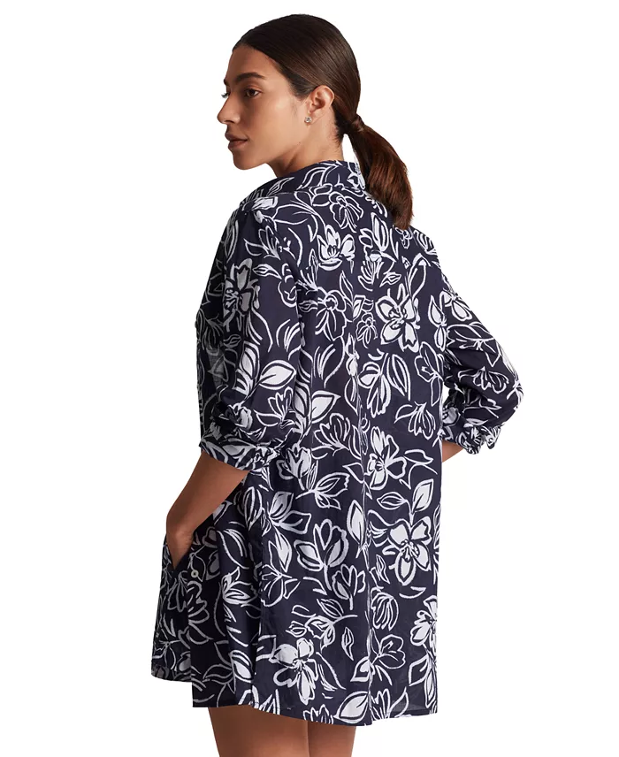 Alfani Lauren Ralph Lauren Women's Floral-Print Swim Cover-Up Set Women's Fashion Shoes & Accessories