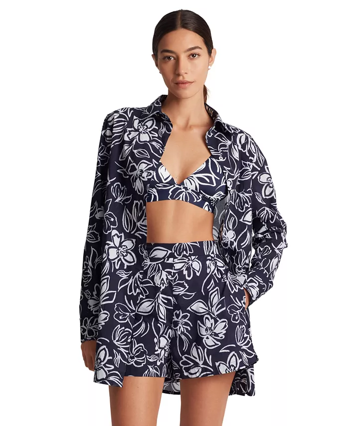 Alfani Lauren Ralph Lauren Women's Floral-Print Swim Cover-Up Set Women's Fashion Shoes & Accessories