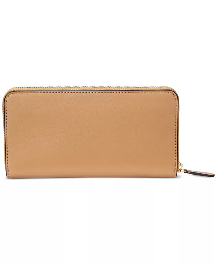 Alfani Lauren Ralph Lauren Women's Full-Grain Leather Large Zip Continental Wallet Handbags Purses & Accessories