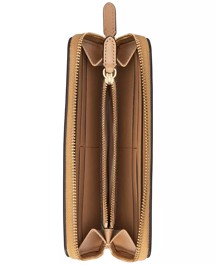 Alfani Lauren Ralph Lauren Women's Full-Grain Leather Large Zip Continental Wallet Handbags Purses & Accessories
