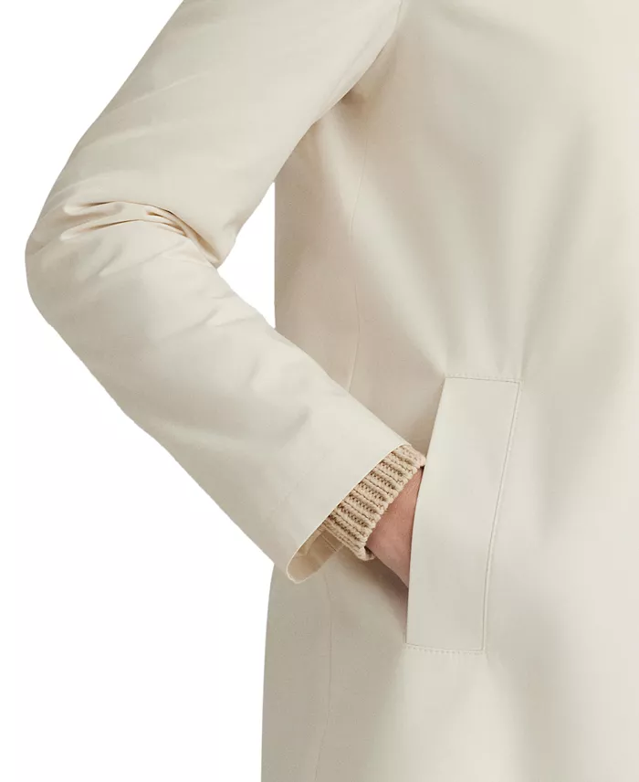 Alfani Lauren Ralph Lauren Women's Hooded Raincoat Women's Fashion Shoes & Accessories