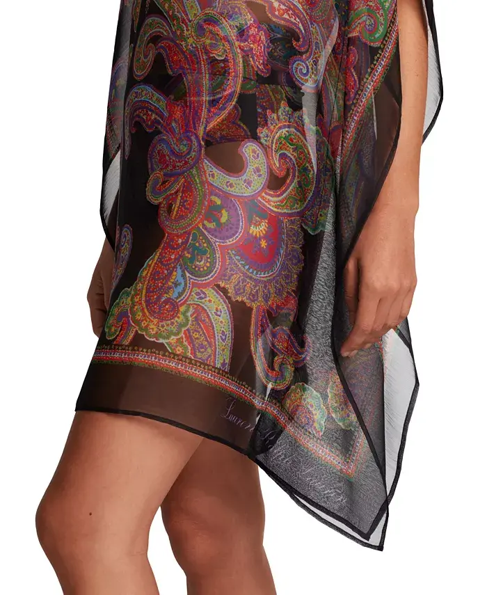 Alfani Lauren Ralph Lauren Women's Parder Poncho Swim Cover-Up Women's Fashion Shoes & Accessories