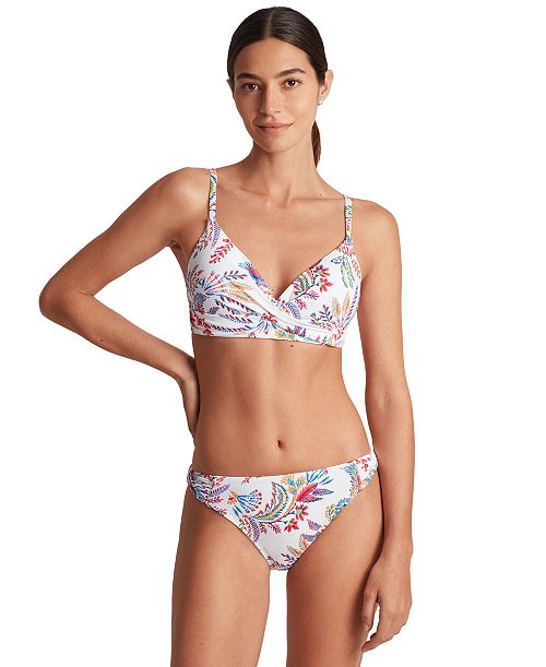 alfani Lauren Ralph Lauren Women's Printed Twist-Front Underwire Bikini Top & Twist-Side Hipster Bikini Bottoms Women's Fashion Shoes & Accessories