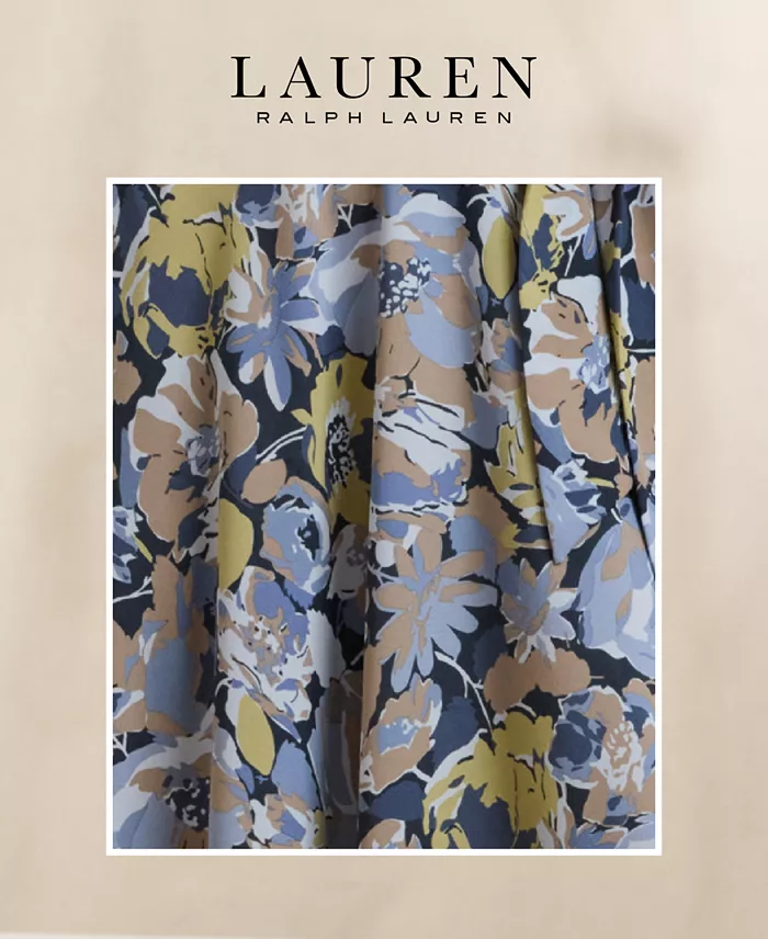 Alfani Lauren Ralph Lauren Women's Relaxed-Fit Floral Short-Sleeve Shirt Regular & Petite Women's Fashion Shoes & Accessories
