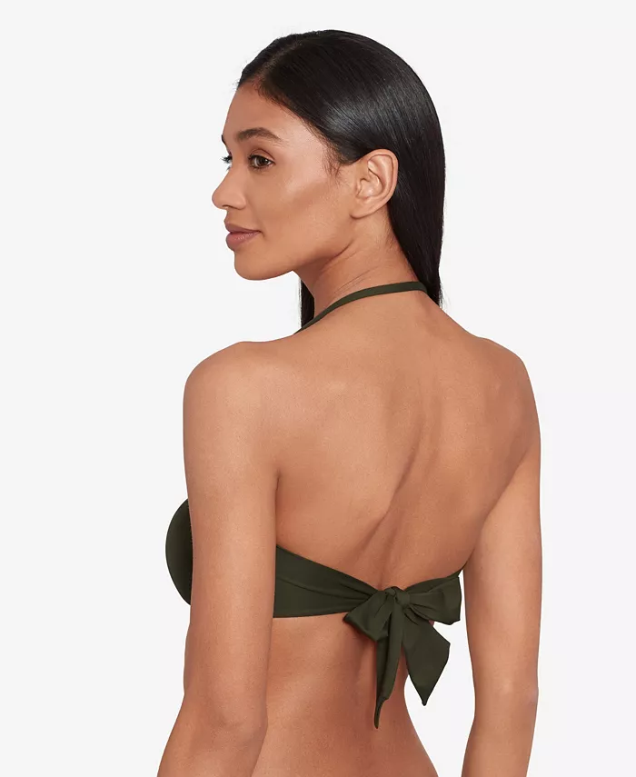 Alfani Lauren Ralph Lauren Women's Ring Bandeau Bra Swim Top Women's Fashion Shoes & Accessories