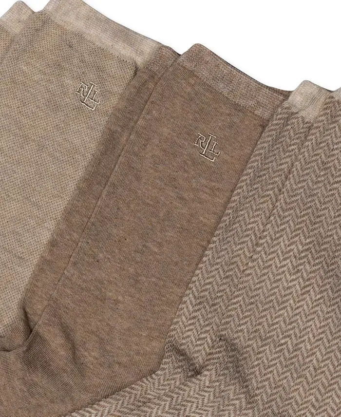 Alfani Lauren Ralph Lauren Women's Tweed Cotton Trouser 3 Pack Socks Women's Fashion Shoes & Accessories