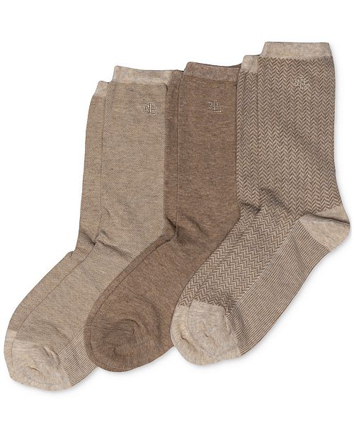 alfani Lauren Ralph Lauren Women's Tweed Cotton Trouser 3 Pack Socks Women's Fashion Shoes & Accessories