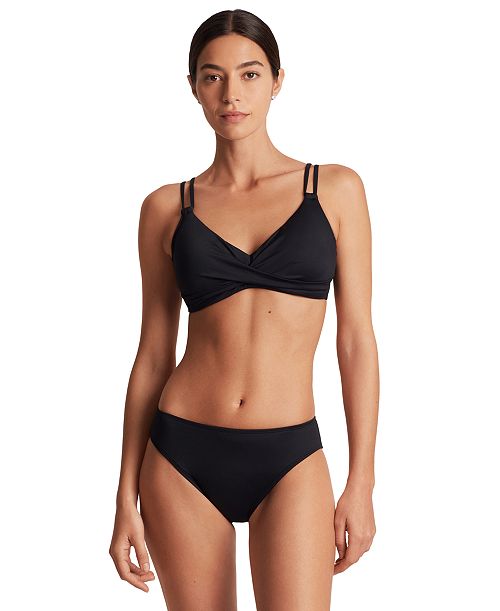 alfani Lauren Ralph Lauren Women's Twist-Front Bikini Top & Hipster Bottoms Women's Fashion Shoes & Accessories