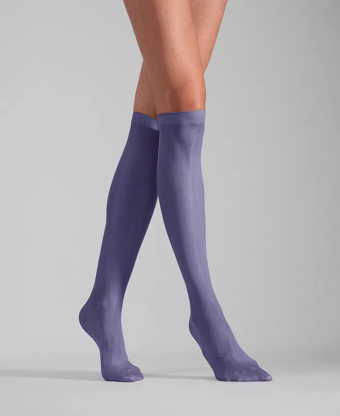 Alfani LECHERY Women's Set Of 2 Lustrous Silky Shiny Sheer Dress Knee-high Stockings Socks SKU15049-BL Women's Fashion Shoes & Accessories