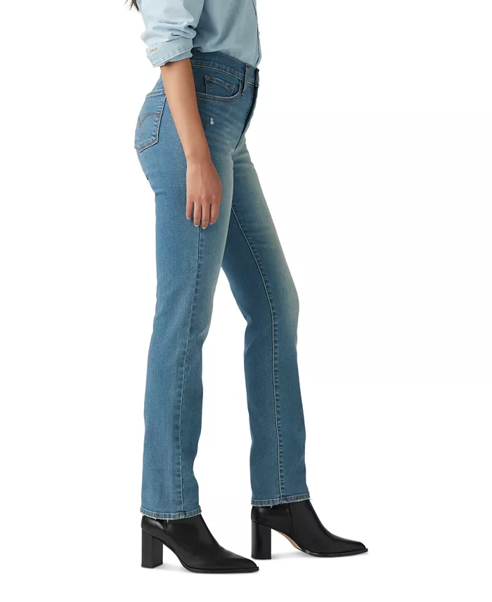 Alfani Levi's 314 Shaping Slimming Straight Leg Mid Rise Jeans Women's Fashion Shoes & Accessories