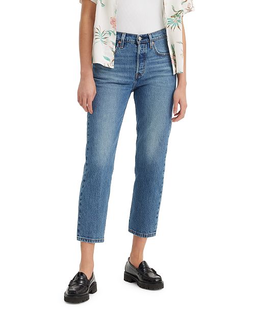 alfani Levi's 501® Cropped Straight-Leg High Rise Jeans Women's Fashion Shoes & Accessories
