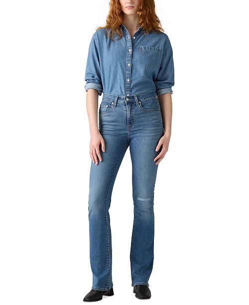 alfani Levi's 725 High-Waist Classic Stretch Bootcut Jeans Women's Fashion Shoes & Accessories