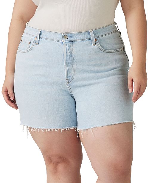 alfani Levi's Plus Size 501® Original High-Rise Shorts Women's Fashion Shoes & Accessories