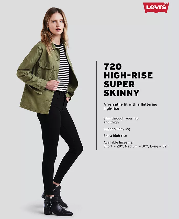 Alfani Levi's Women's 720 High-Rise Stretchy Super-Skinny Jeans Women's Fashion Shoes & Accessories