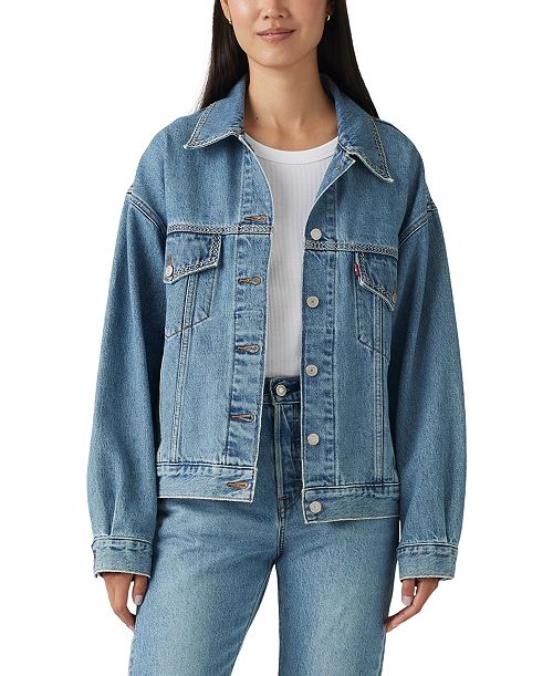 alfani Levi's Women's '90s Denim Trucker Jacket Women's Fashion Shoes & Accessories