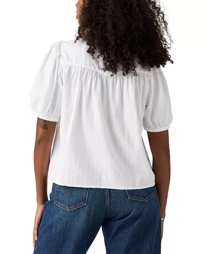 Alfani Levi's Women's Amelie Cotton Poplin Blouse Women's Fashion Shoes & Accessories