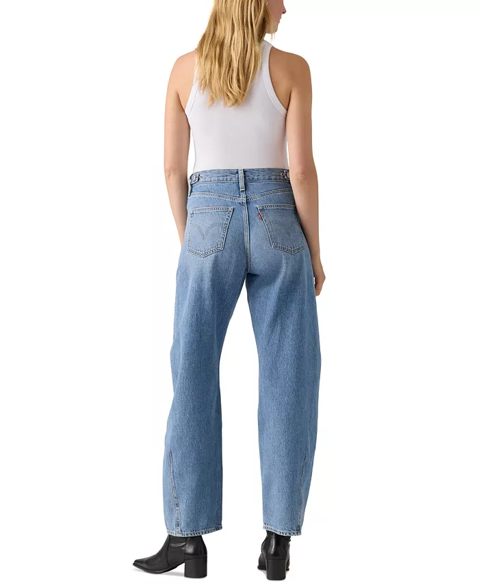 Alfani Levi's Women's Cinch High-Rise Barrel-Leg Jeans Macy's Exclusive Women's Fashion Shoes & Accessories