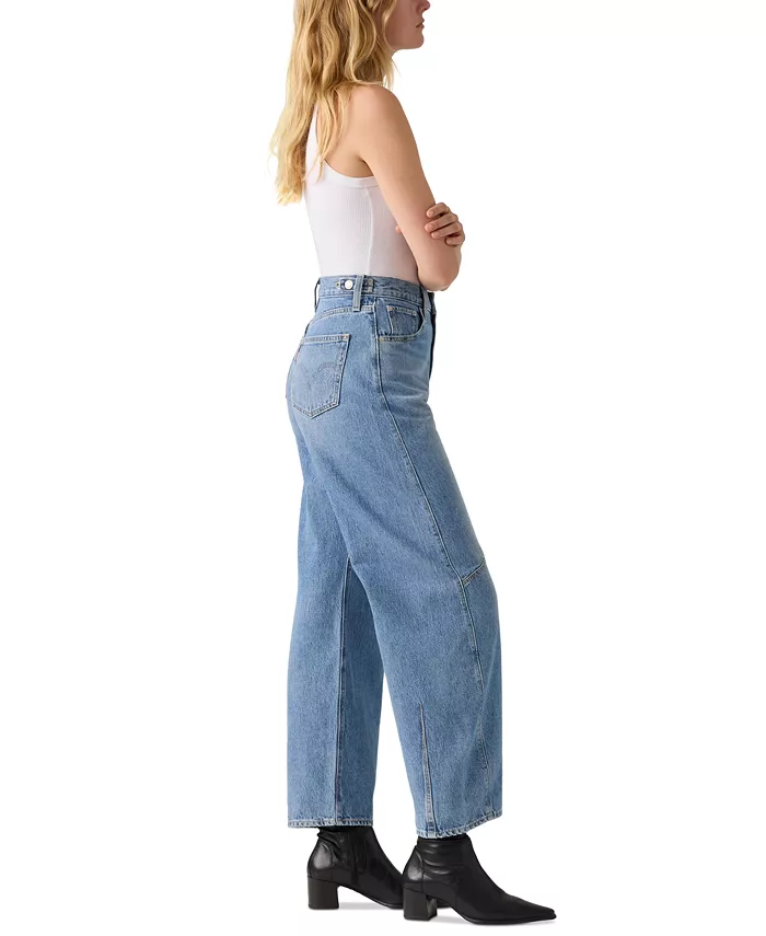 Alfani Levi's Women's Cinch High-Rise Barrel-Leg Jeans Macy's Exclusive Women's Fashion Shoes & Accessories