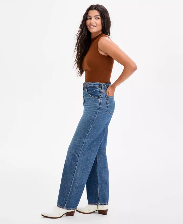 Alfani Levi's Women's Cinch-Waist Lightweight Baggy Jeans Women's Fashion Shoes & Accessories