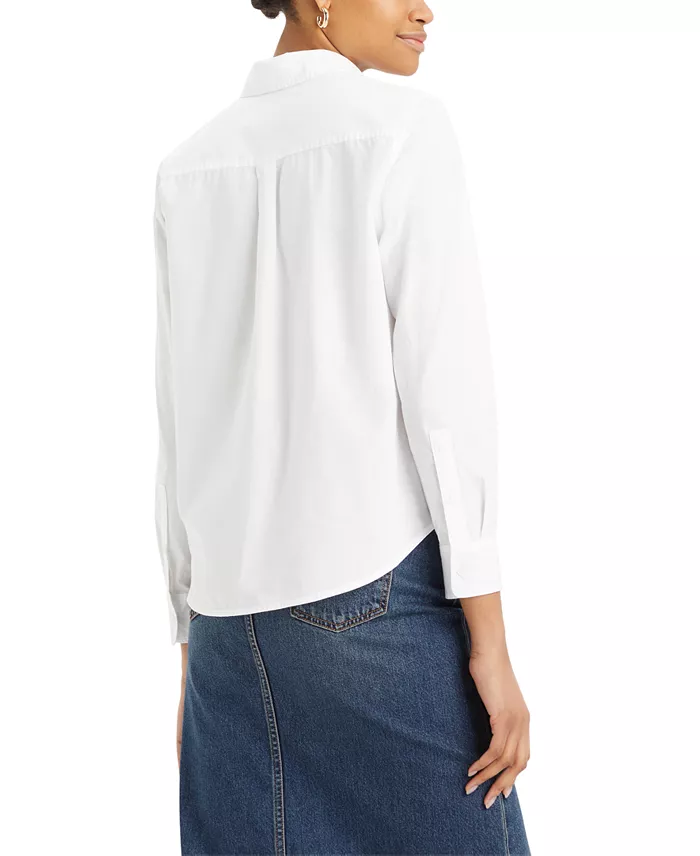 Alfani Levi's Women's Classic Fit Button-Front Shirt Women's Fashion Shoes & Accessories
