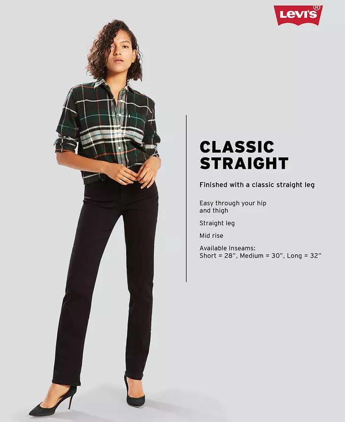 Alfani Levi's Women's Classic Mid Rise Straight-Leg Jeans Women's Fashion Shoes & Accessories
