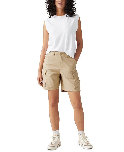 alfani Levi's Women's Cotton '94 Baggy Cargo Shorts Women's Fashion Shoes & Accessories