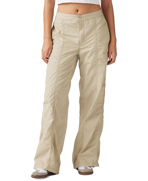 alfani Levi's Women's Cotton Mid-Rise Baggy Parachute Pants Women's Fashion Shoes & Accessories