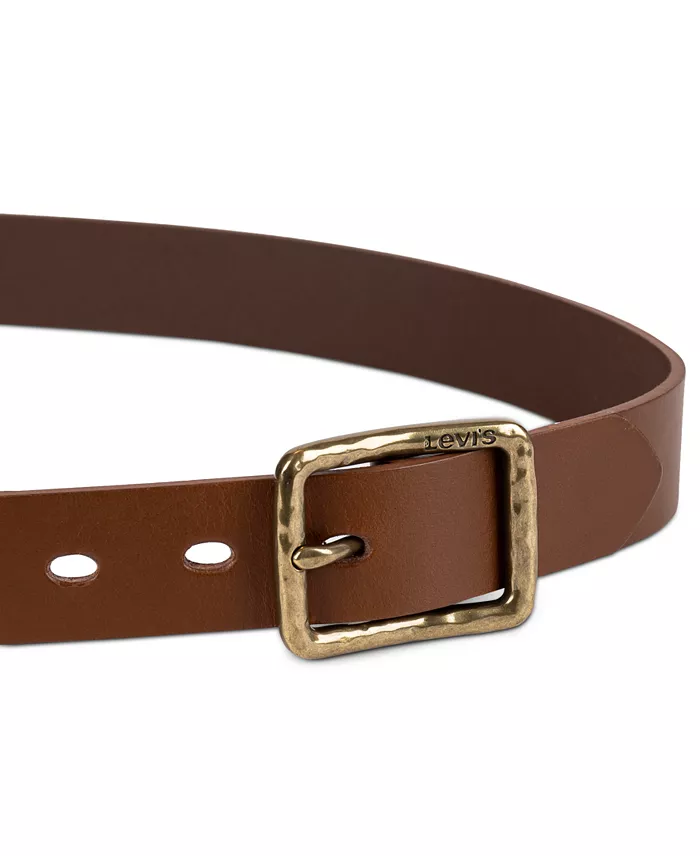 Alfani Levi's Women's Hammered Center Bar Buckle Casual Leather Belt Women's Fashion Shoes & Accessories