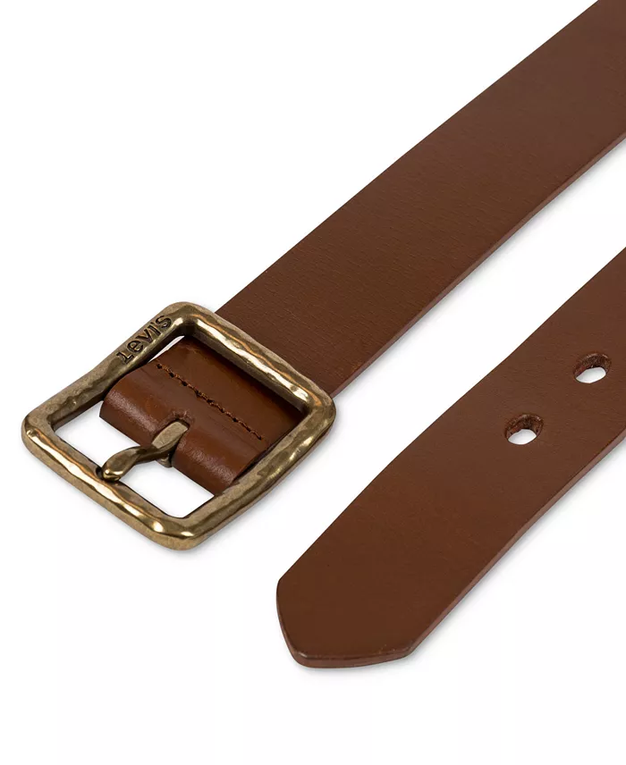 Alfani Levi's Women's Hammered Center Bar Buckle Casual Leather Belt Women's Fashion Shoes & Accessories