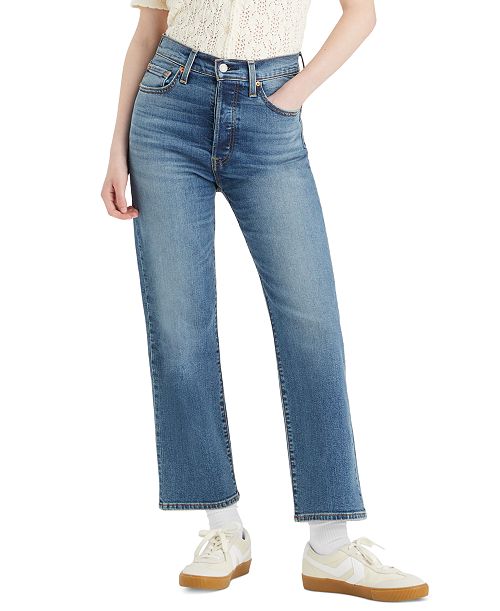 alfani Levi's Women's Ribcage High Rise Straight Ankle Jeans Women's Fashion Shoes & Accessories