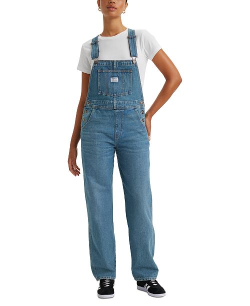 alfani Levi's Women's Vintage-Style Cotton Denim Overalls Women's Fashion Shoes & Accessories