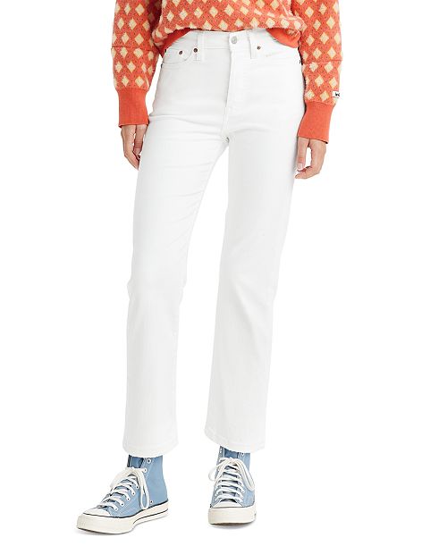 alfani Levi's Women's Wedgie Straight-Leg High Rise Cropped Jeans Women's Fashion Shoes & Accessories