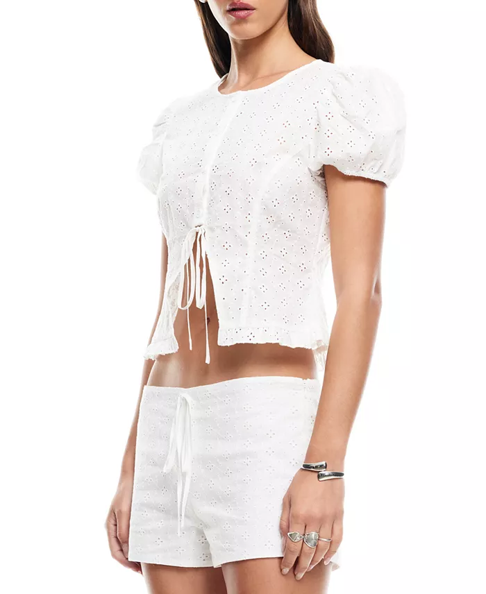 Alfani Lioness Women's Cotton Bardot Top Women's Fashion Shoes & Accessories