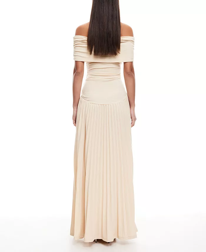 Alfani Lioness Women's Field Of Dreams Off-The-Shoulder Maxi Dress Women's Fashion Shoes & Accessories