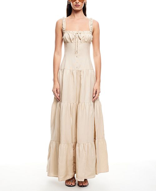 alfani Lioness Women's Heart-Shaped Maxi Dress Women's Fashion Shoes & Accessories