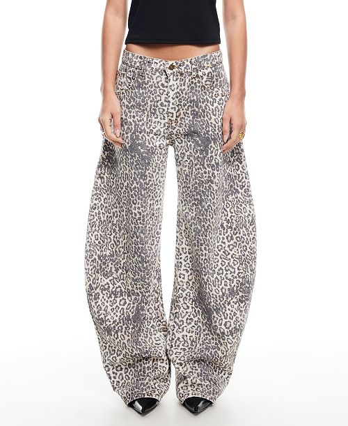 alfani Lioness Women's Leopard-Print Horseshoe Jeans Women's Fashion Shoes & Accessories