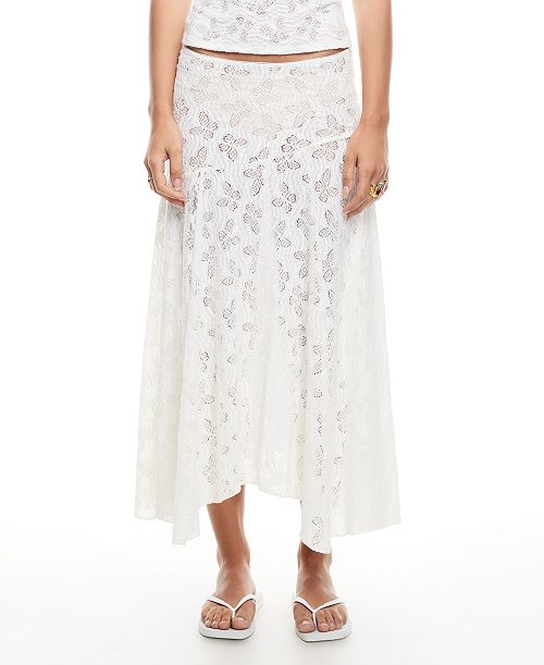 alfani Lioness Women's Tidal Midi Skirt Women's Fashion Shoes & Accessories