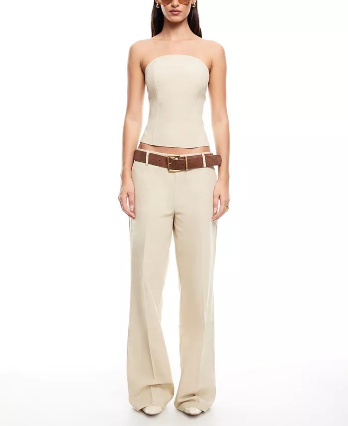 Alfani Lioness Women's Untamed Cotton Strapless Top Women's Fashion Shoes & Accessories