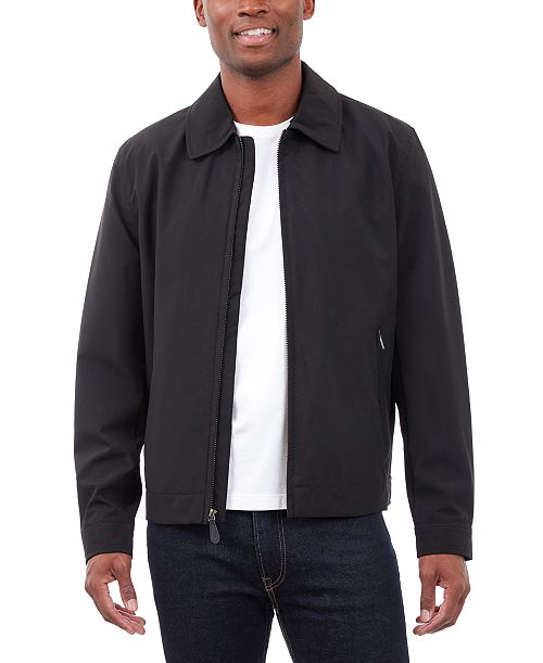 alfani London Fog Men's Hipster Stretch Water-Resistant Full-Zip Jacket Men's Fashion & Accessories