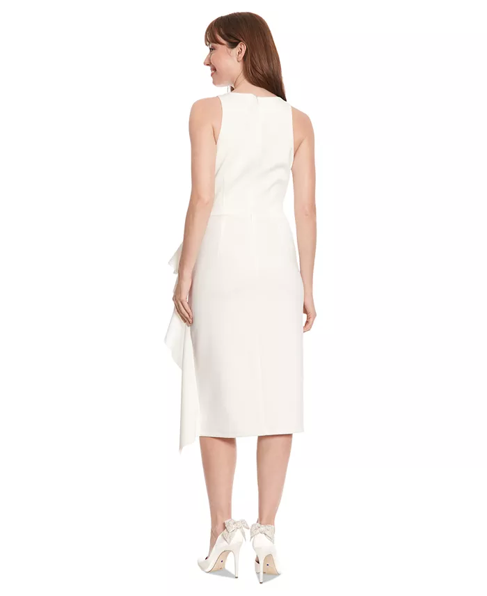 Alfani London Times Petite Surplice-Neck Side-Ruffle Midi Dress Women's Fashion Shoes & Accessories