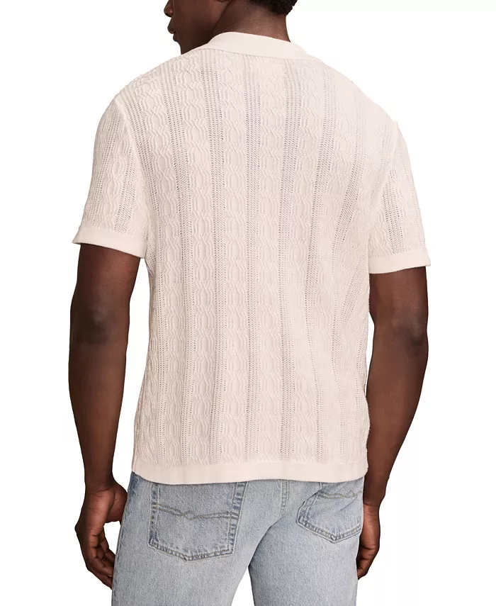 Alfani Lucky Brand Men's Short Sleeve Button Down Sweater Men's Fashion & Accessories