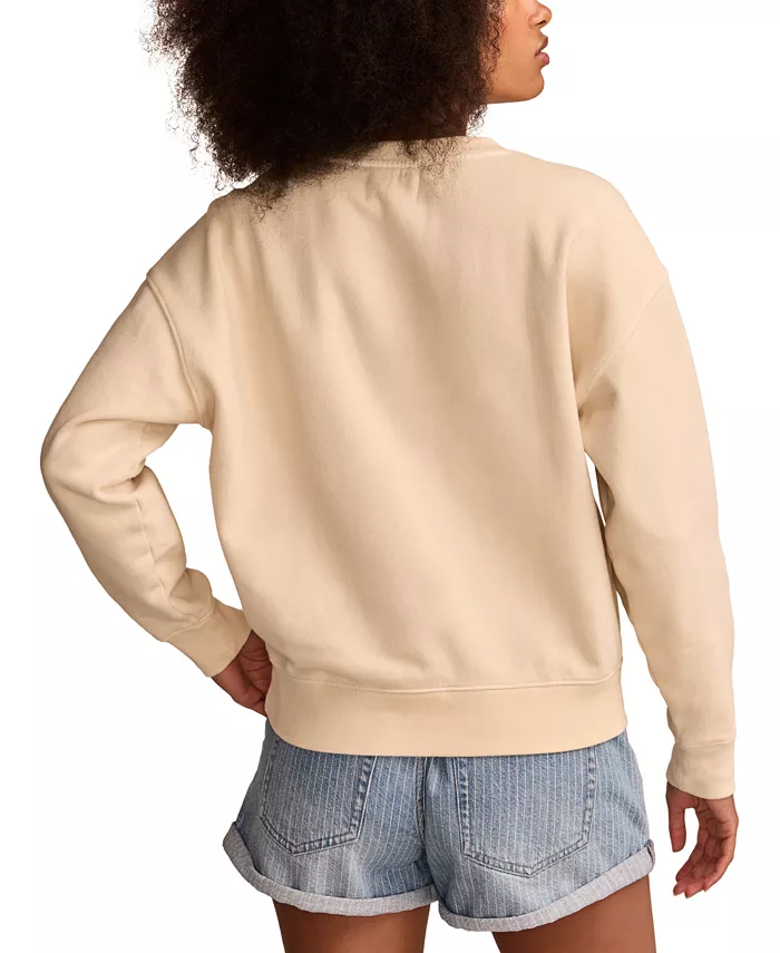 Alfani Lucky Brand Women's Lucky Crewneck Sweatshirt Women's Fashion Shoes & Accessories