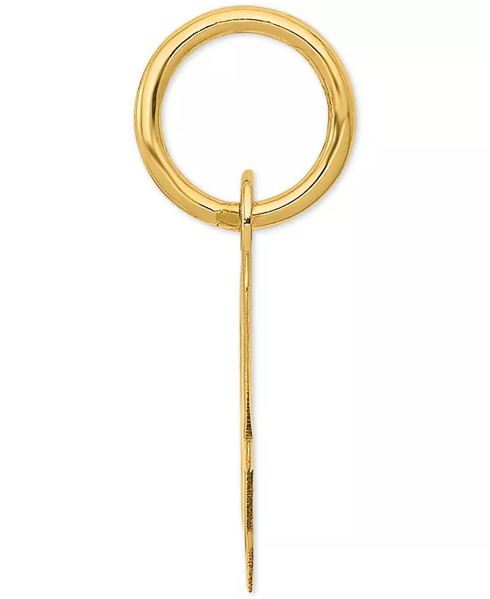 Alfani Macy's 14k Gold Charm Small Script Initial Charm Jewelry & Watches