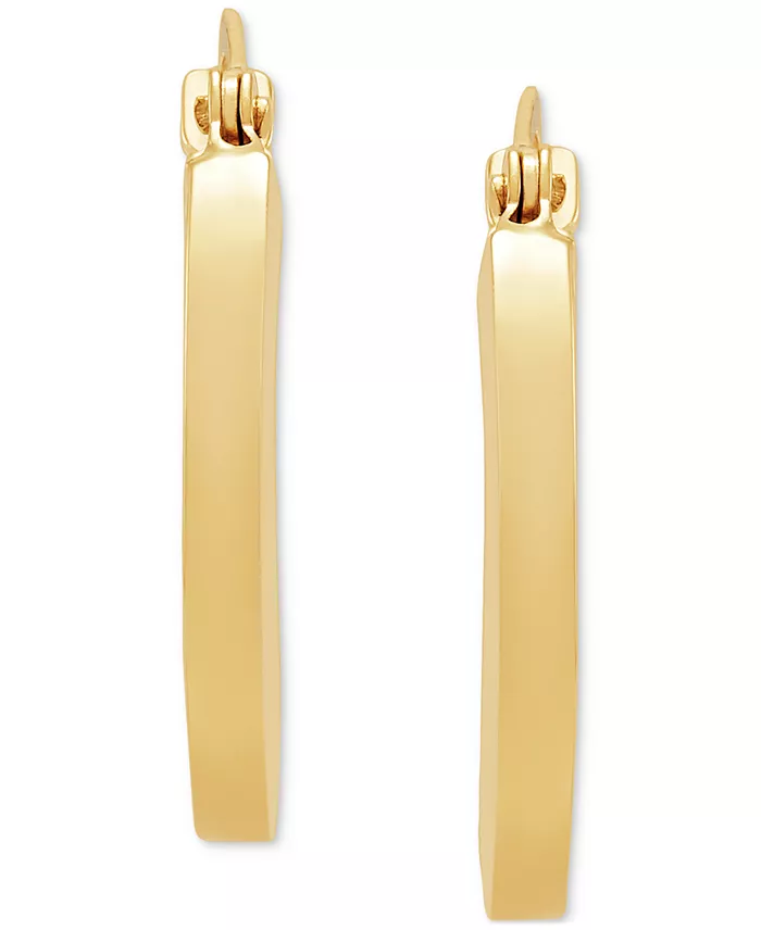 Alfani Macy's 14k Gold Earrings Polished Square Hoops (17mm) Jewelry & Watches