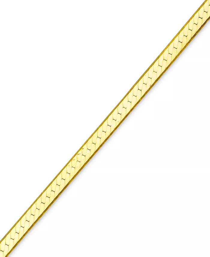 Alfani Macy's 18" Flat Herringbone Chain Necklace (1-1/4mm) In 14k Gold Jewelry & Watches