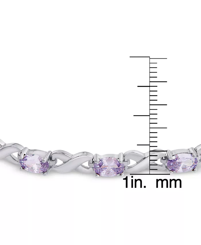 Alfani Macy's Amethyst Bolo Bracelet (1-3/4 Ct. T.w.) In Sterling Silver (Also In Blue Topaz Sapphire & Simulated Opal) Jewelry & Watches