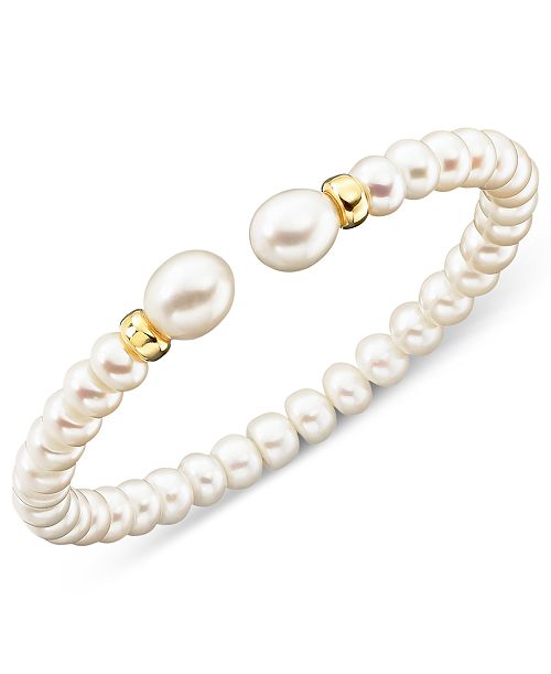 alfani Macy's Cultured Freshwater Pearl (7mm) Rondelle Bracelet in 14k Gold Jewelry & Watches